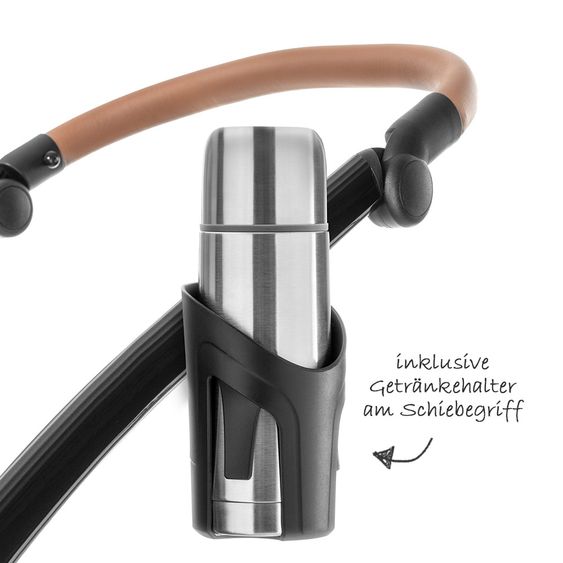 Junama Kombi-Kinderwagen Madena inkl. Babywanne, Sportsitz, Wickeltasche & Regenschutz - Packman