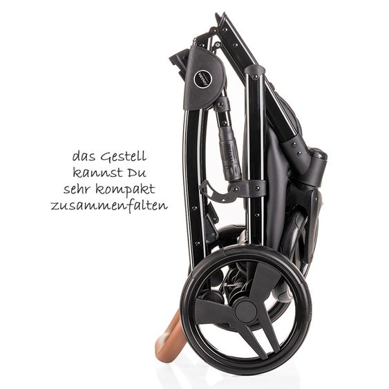 Junama Kombi-Kinderwagen Madena inkl. Babywanne, Sportsitz, Wickeltasche & Regenschutz - Packman