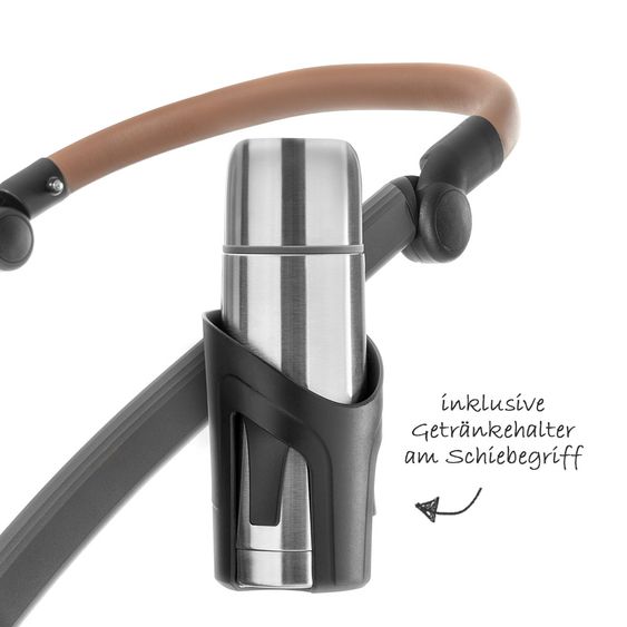 Junama Kombi-Kinderwagen Madena inkl. Babywanne, Sportsitz, Wickeltasche & Regenschutz - Skylark