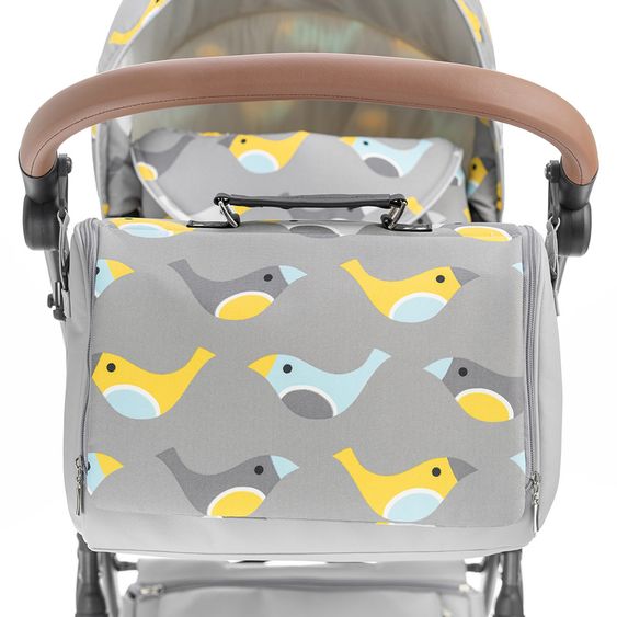 Junama Kombi-Kinderwagen Madena inkl. Babywanne, Sportsitz, Wickeltasche & Regenschutz - Skylark