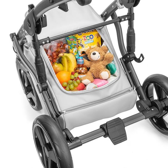 Junama Kombi-Kinderwagen Madena inkl. Babywanne, Sportsitz, Wickeltasche & Regenschutz - Skylark