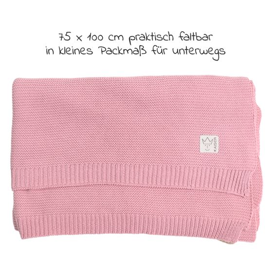 Kaiser Babydecke Knitt Blanket in Strickoptik 75 x 100 cm - Birdal Rose