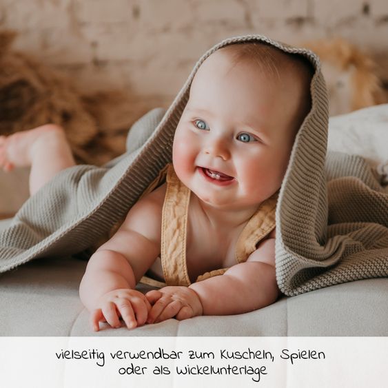 Kaiser Babydecke Knitt Blanket in Strickoptik 75 x 100 cm - Birdal Rose