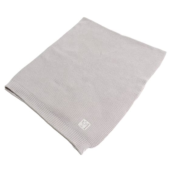 Kaiser Babydecke Knitt Blanket in Strickoptik 75 x 100 cm - Light Grey