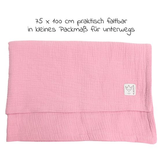 Kaiser Baby blanket Muslin Summer Blanket 75 x 100 cm - Birdal Rose