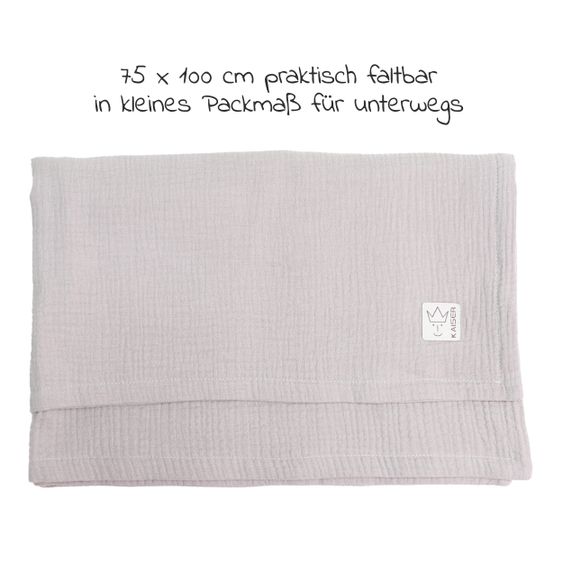 Kaiser Babydecke Muslin Summer Blanket 75 x 100 cm - Light Grey