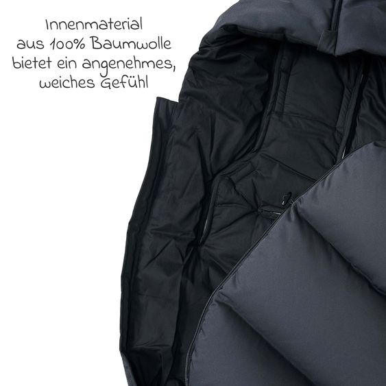 Kaiser Daunen-Fußsack Dowwny XL für Kinderwagen & Buggy - Black