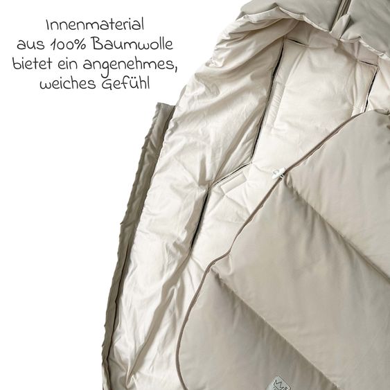 Kaiser Dowwny XL down footmuff for baby carriage & buggy - Sand