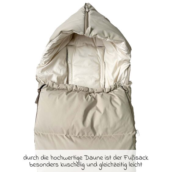 Kaiser Dowwny XL down footmuff for baby carriage & buggy - Sand