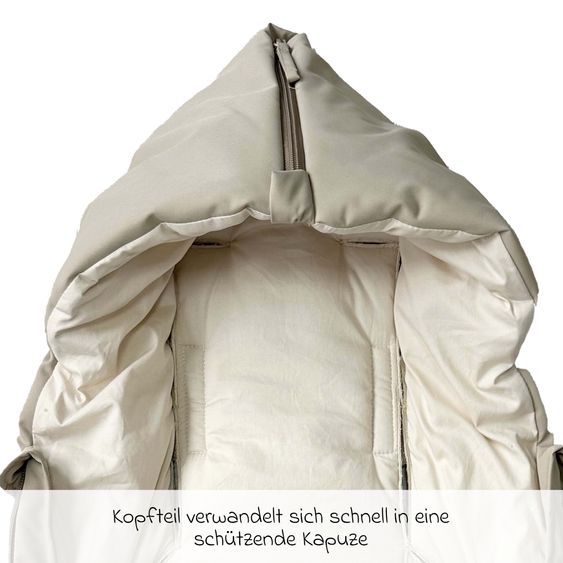 Kaiser Daunen-Fußsack Little Dowwny für Babyschalen & Babywannen - Sand