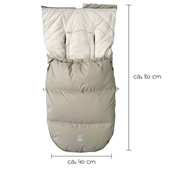 Kaiser Daunen-Fußsack Little Dowwny für Babyschalen & Babywannen - Sand