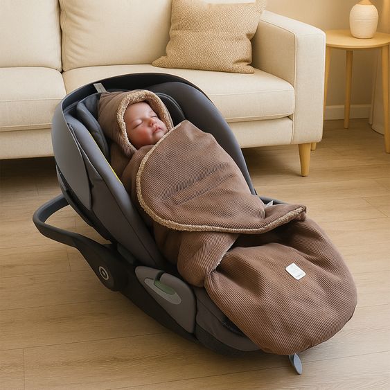 Kaiser Einschlagdecke Callie Cord für Babyschalen und Babywannen - Caribou