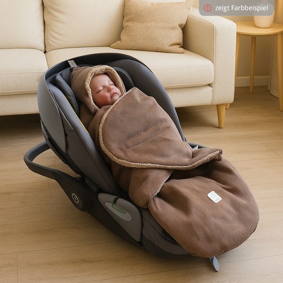 Kaiser Einschlagdecke Callie Cord für Babyschalen und Babywannen - Mineral Green