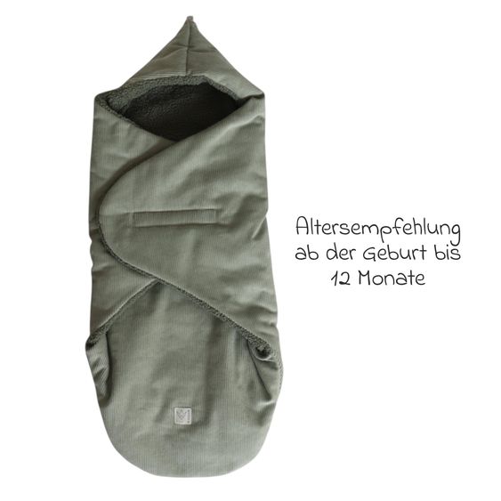 Kaiser Einschlagdecke Callie Cord für Babyschalen und Babywannen - Mineral Green