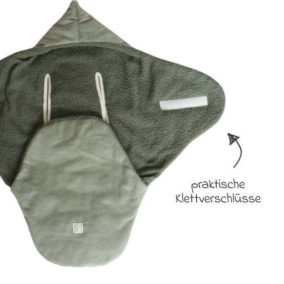 Kaiser Einschlagdecke Callie Cord für Babyschalen und Babywannen - Mineral Green