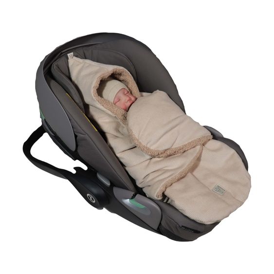 Kaiser Einschlagdecke Callie Cord für Babyschalen und Babywannen - Sand Shell