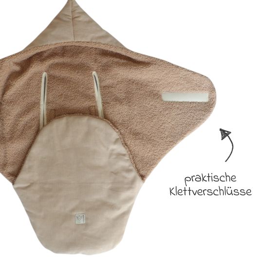 Kaiser Einschlagdecke Callie Cord für Babyschalen und Babywannen - Sand Shell