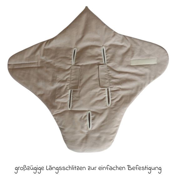 Kaiser Einschlagdecke Callie Cord für Babyschalen und Babywannen - Sand Shell