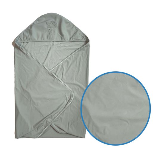 Kaiser Coperta avvolgente Coperta Raffreddante con Cappuccio in Materiale Rinfrescante per Seggiolino Auto per Neonati & Navicelle - Grigio Chiaro