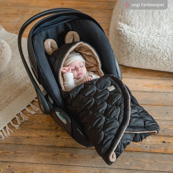 Kaiser Recy Small wrap-around blanket made from 100% recycled polyester for infant car seats - Sand Cream