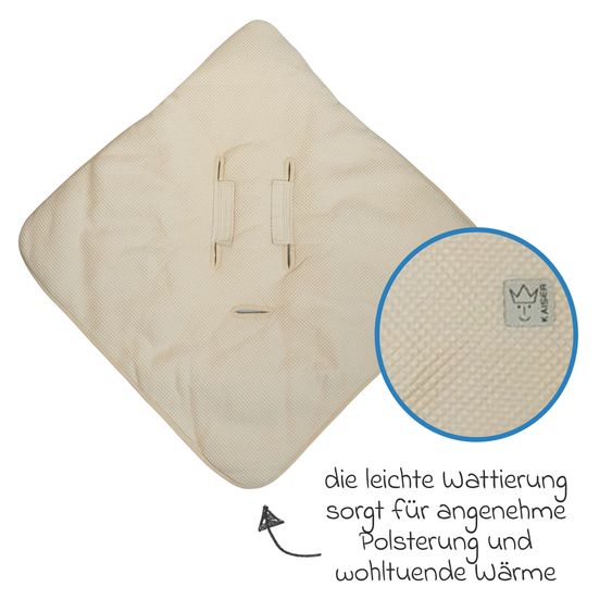 Kaiser Einschlagdecke Waffel für Babyschalen & Babywannen - Cream
