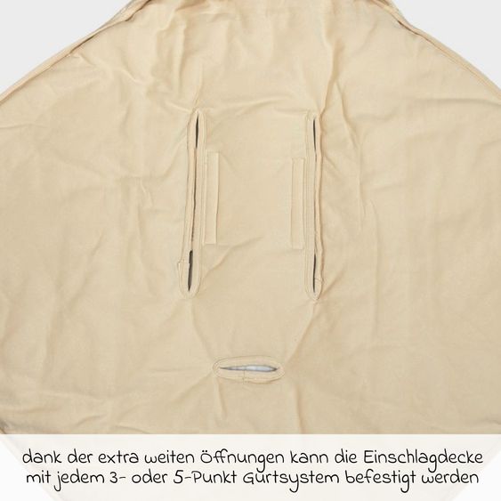 Kaiser Einschlagdecke Waffel für Babyschalen & Babywannen - Cream
