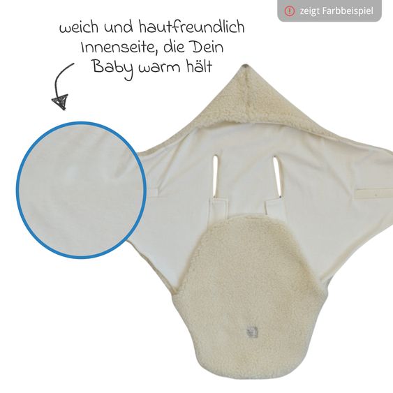 Kaiser Einschlagdecke Wool für Babyschale und Babywannen - Weiß