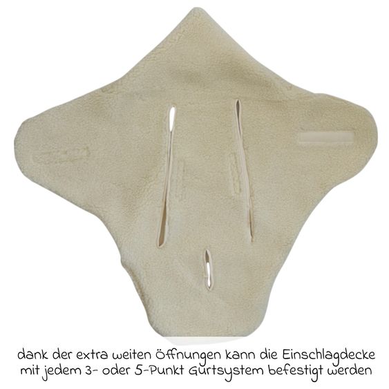 Kaiser Einschlagdecke Wool für Babyschale und Babywannen - Weiß