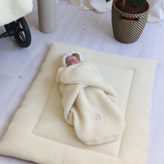 Kaiser Einschlagdecke Wool für Babyschale und Babywannen - Weiß