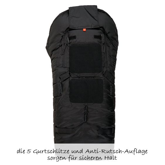 Kaiser Fleece-Fußsack Allwetter 3-1 Paul - Schwarz