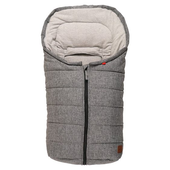 Kaiser Fleece footmuff Anna for infant carriers and bathtubs - Melange Anthracite Grey