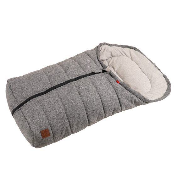 Kaiser Fleece footmuff Anna for infant carriers and bathtubs - Melange Anthracite Grey