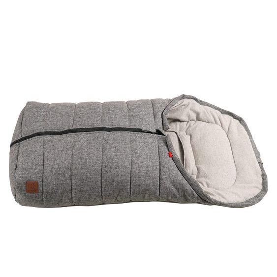 Kaiser Fleece footmuff Anna for infant carriers and bathtubs - Melange Anthracite Grey