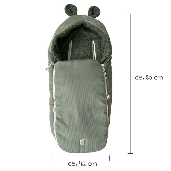 Kaiser Fleece-Fußsack Hima für Babyschalen & Babywannen - Mineral Green