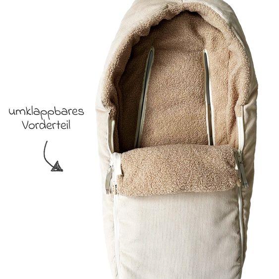 Kaiser Fleece-Fußsack Hima für Babyschalen & Babywannen - Sand Shell