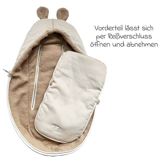 Kaiser Hima fleece footmuff for infant car seats & carrycots - Sand Shell