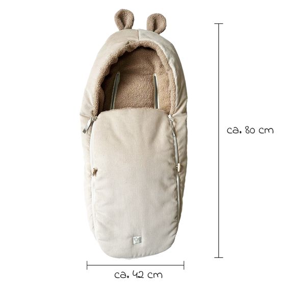 Kaiser Hima fleece footmuff for infant car seats & carrycots - Sand Shell