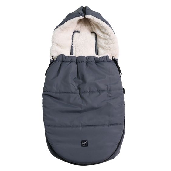 Kaiser Fleece-Fußsack Hoody 2.0 für Babyschale und Babywanne - Anthracite