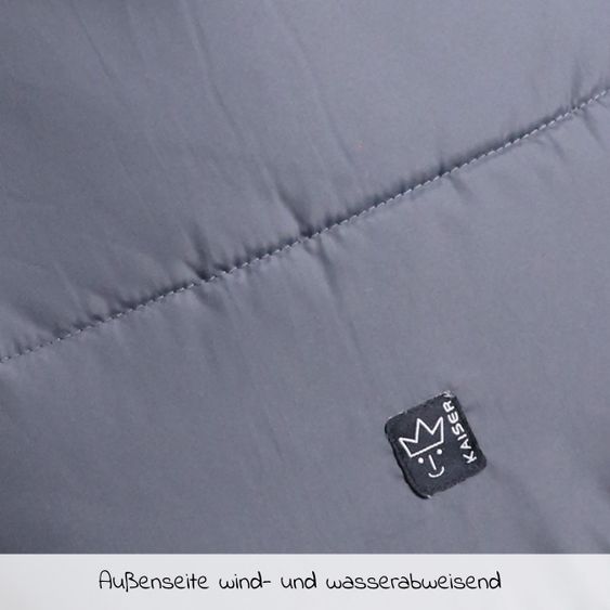 Kaiser Fleece-Fußsack Hoody 2.0 für Babyschale und Babywanne - Anthracite