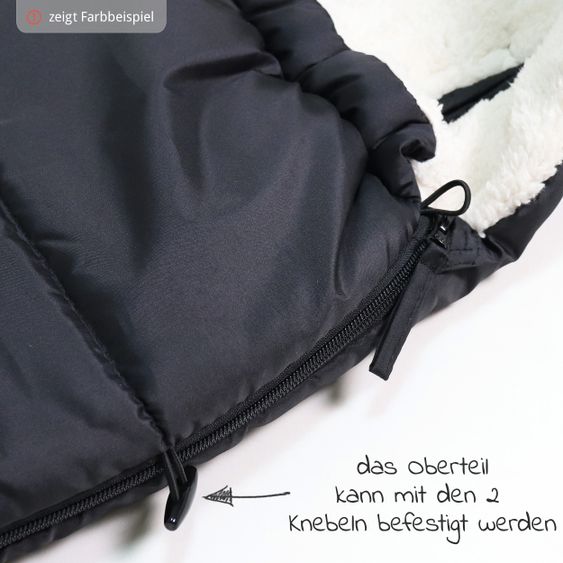 Kaiser Fleece-Fußsack Hoody 2.0 für Babyschale und Babywanne - Anthracite