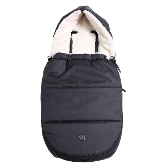 Kaiser Fleece-Fußsack Hoody 2.0 für Babyschale und Babywanne - Black