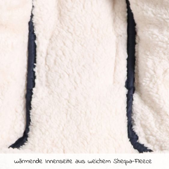 Kaiser Fleece-Fußsack Hoody 2.0 für Babyschale und Babywanne - Black