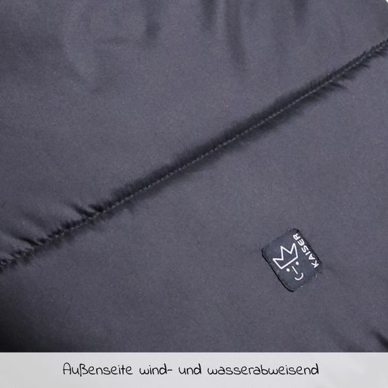 Kaiser Fleece-Fußsack Hoody 2.0 für Babyschale und Babywanne - Black