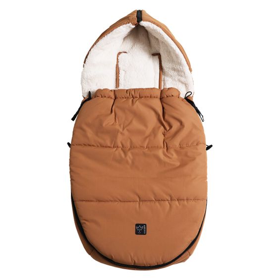 Kaiser Fleece-Fußsack Hoody 2.0 für Babyschale und Babywanne - Camel