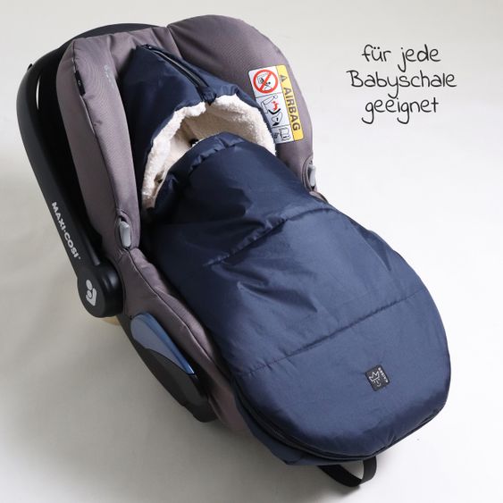 Kaiser Parapiedi in pile Hoody 2.0 per seggiolino auto e navicella - Navy