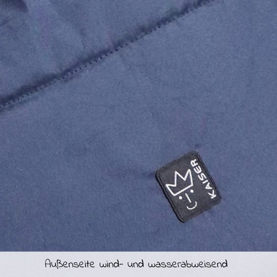 Kaiser Fleece-Fußsack Hoody 2.0 für Babyschale und Babywanne - Navy