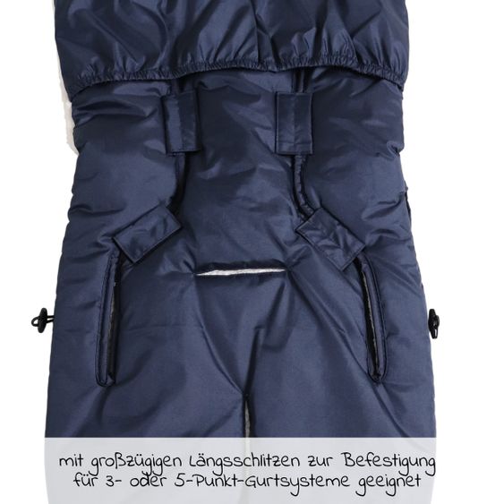 Kaiser Fleece-Fußsack Hoody 2.0 für Babyschale und Babywanne - Navy