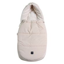Fleece-Fußsack Hoody 2.0 für Babyschale und Babywanne - Sand Creme