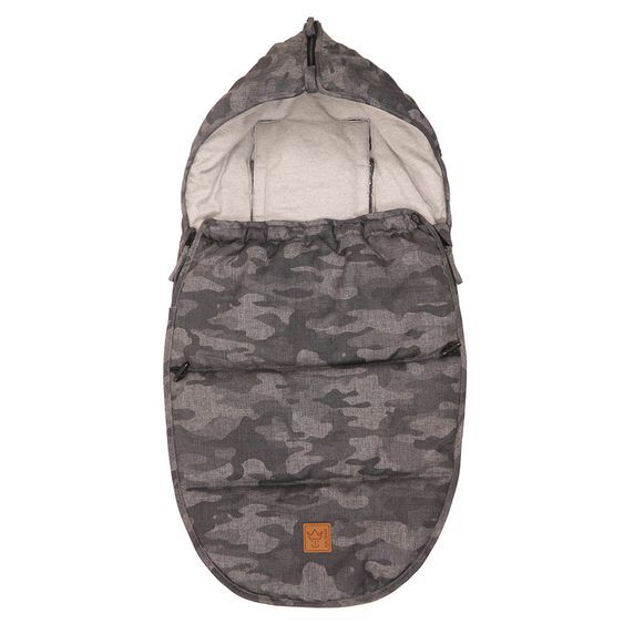 Kaiser Fleece-Fußsack Hoody für Babyschale und Babywannen - Camouflage