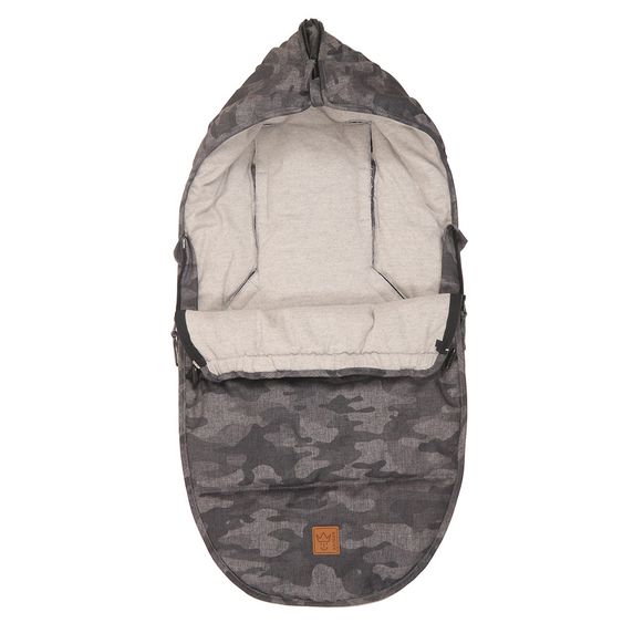 Kaiser Fleece-Fußsack Hoody für Babyschale und Babywannen - Camouflage